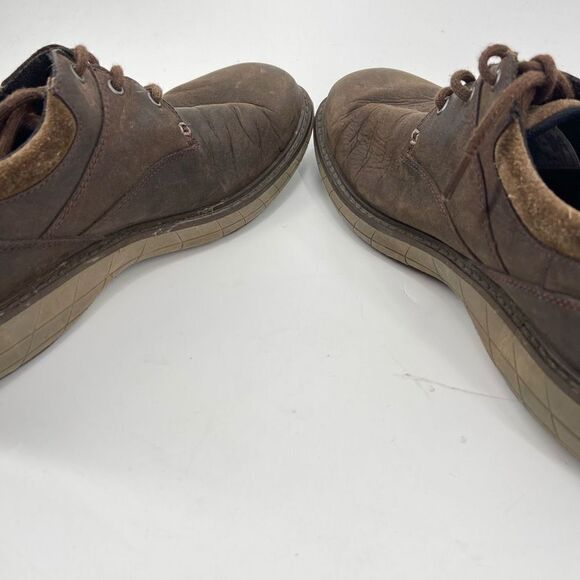 Merrell Mens Oxford Shoes World Vue Lace Up Leather J94355 Brown Size 10 main image 4